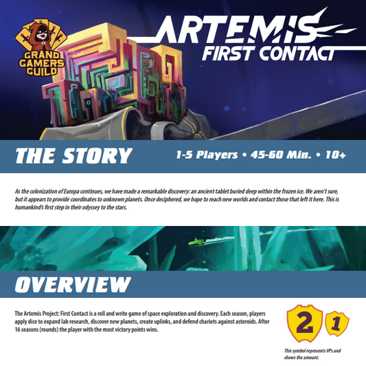 Artemis: First Contact Roll & Write Game
